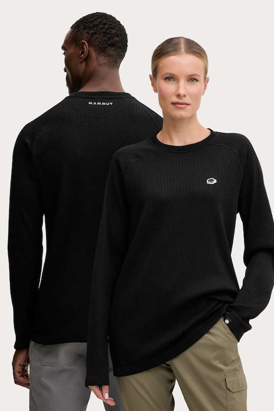 Mammut longsleeve Waffle uni negru 1016.01830