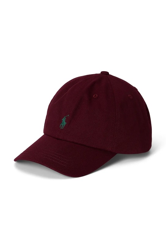 Pamučna kapa sa šiltom za bebe Polo Ralph Lauren bordo 323785653074