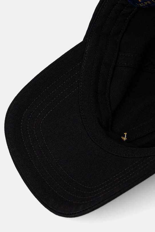 Βαμβακερό καπέλο του μπέιζμπολ Polo Ralph Lauren μαύρο 323785653075
