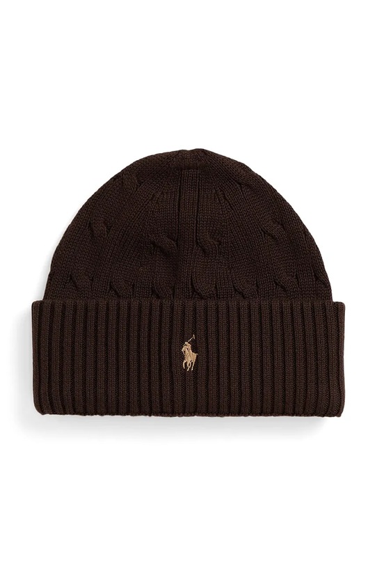 Dječja kapa Polo Ralph Lauren pamuk smeđa 323980663007