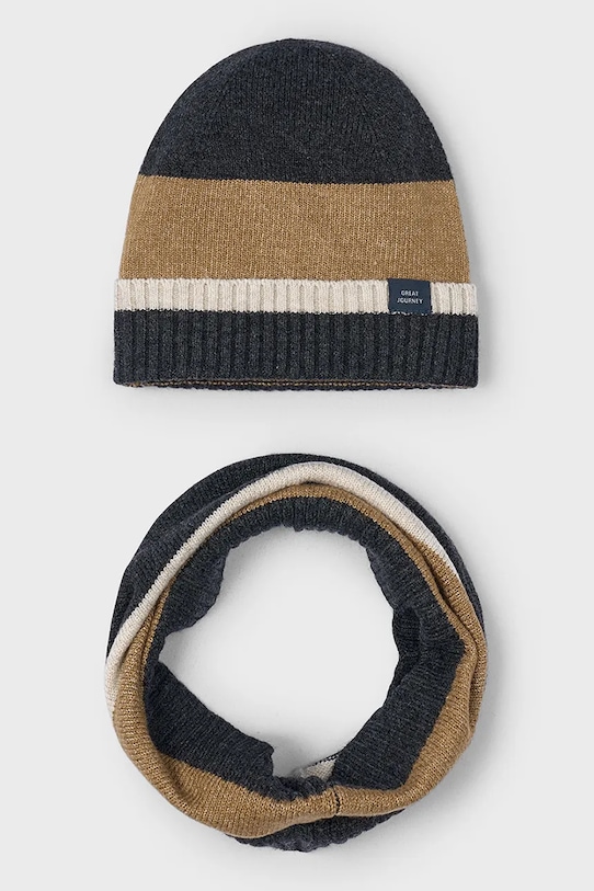 Mayoral cappello e scaldacollo bambini 10069.5H.Mini.9BYA grigio AW25