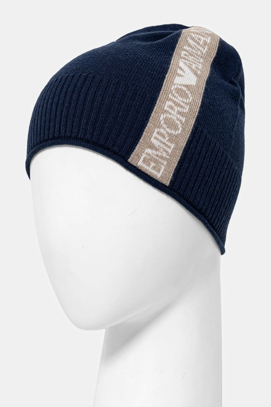 Emporio Armani czapka i szalik z domieszką wełny dziecięcy granatowy EB000811.AF17340