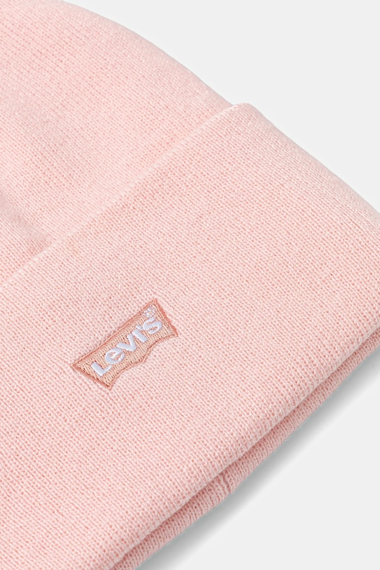 Детская шапка Levi's LAN TONAL EMBROIDERED BEANIE 9A8707 розовый AW25