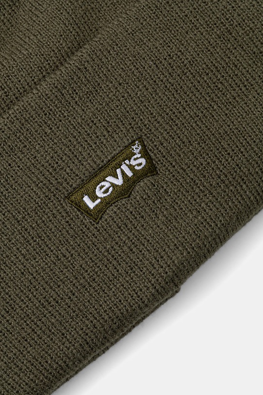 Chłopiec Levi's czapka dziecięca LAN TONAL EMBROIDERED BEANIE 9A8707 zielony