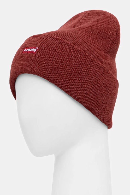 Levi's czapka dziecięca LAN TONAL EMBROIDERED BEANIE 9A8707 bordowy AW25