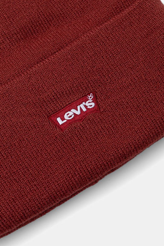 Chłopiec Levi's czapka dziecięca LAN TONAL EMBROIDERED BEANIE 9A8707 bordowy