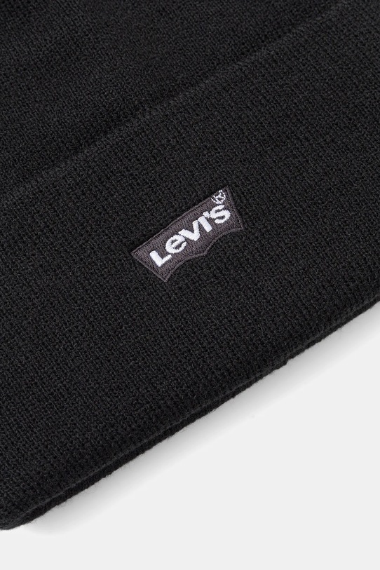 CHLAPEC Dětská čepice Levi's LAN TONAL EMBROIDERED BEANIE 9A8707 černá