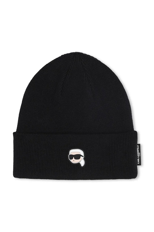 Karl Lagerfeld czapka bawełniana dziecięca aplikacja czarny Z31028.56.58
