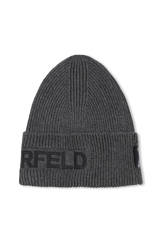 Karl Lagerfeld czapka i szalik bawełniany dziecięcy szary Z31031.56.58