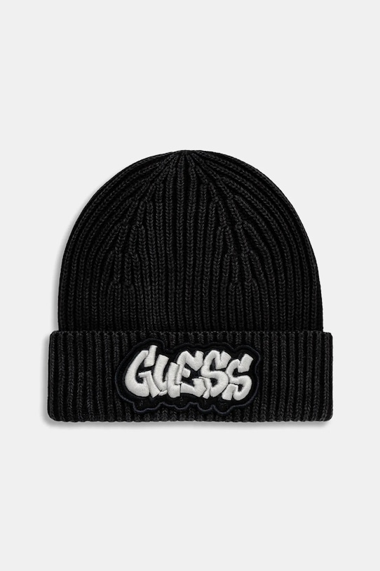 Guess căciulă din bumbac imprimeu negru L5BZ01.Z4130.9BYA
