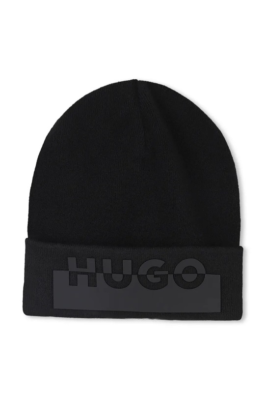 HUGO czapka z dodatkiem wełny dziecięca z domieszką wełny czarny G00547.52.54