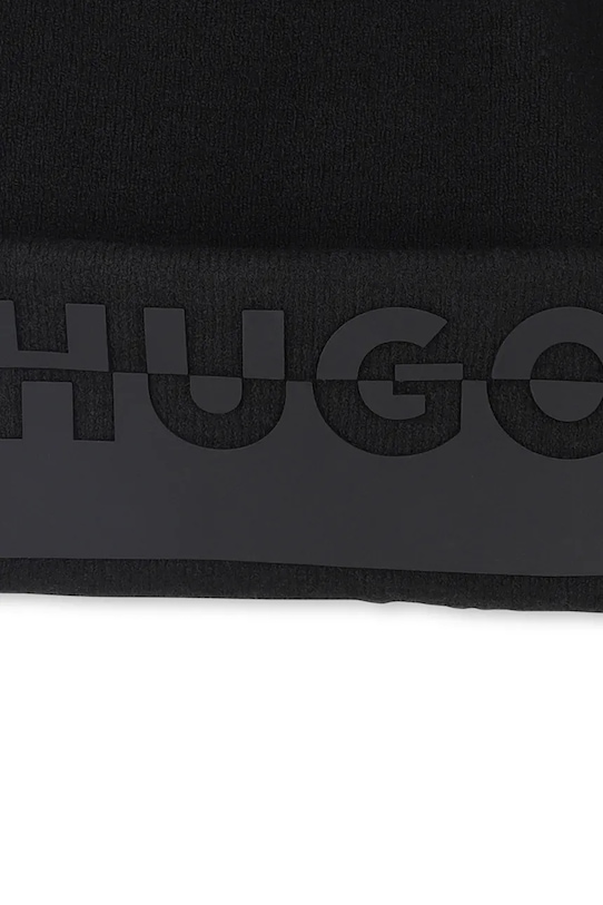Chłopiec HUGO czapka z domieszką wełny dziecięca G00547.54.56 czarny