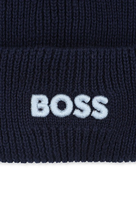 Αγορίστικα Παιδικός βαμβακερός σκούφος BOSS J52595 σκούρο μπλε
