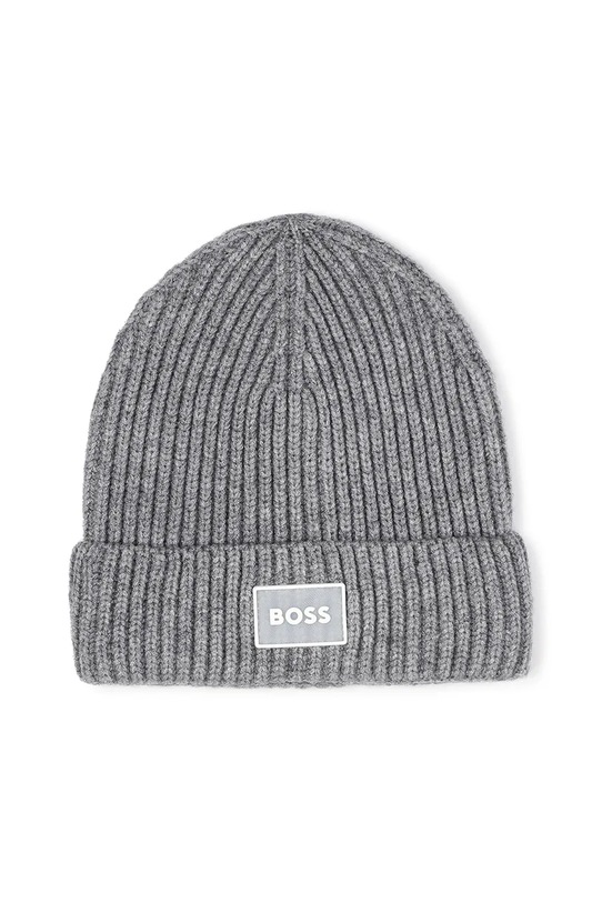 Παιδικός σκούφος BOSS J52619.56.58 γκρί AW25