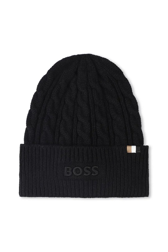 BOSS czapka dziecięca aplikacja czarny J52624.52.54