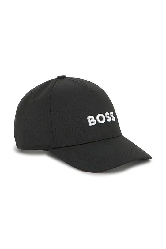 Παιδικός βαμβακερός σκούφος BOSS J52628.52 μαύρο AW25