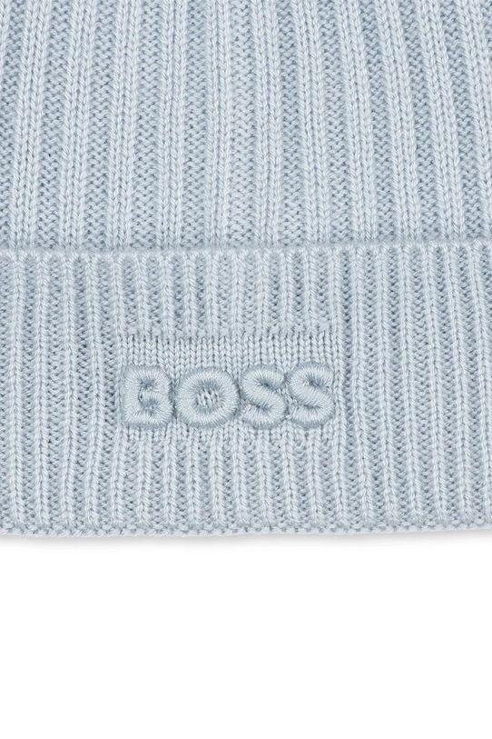 Chłopiec BOSS czapka z domieszką wełny dziecięca J52650.42.50 niebieski