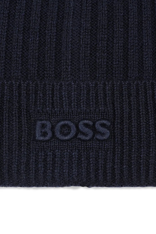 Chłopiec BOSS czapka z domieszką wełny dziecięca J52650.42.50 granatowy