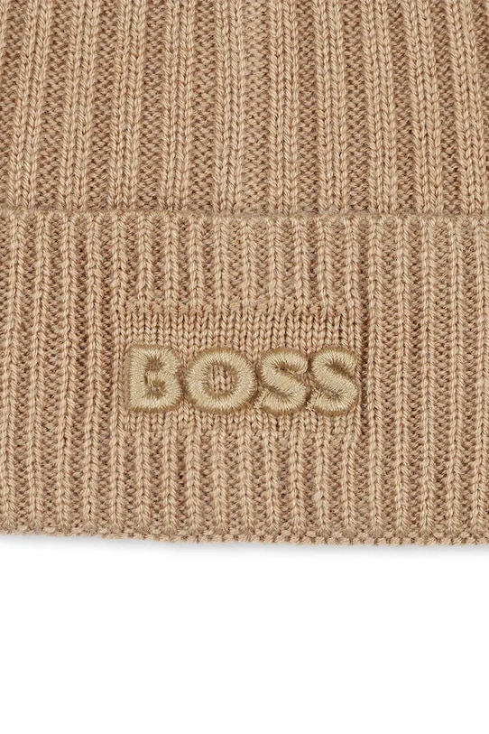 Chlapec Detská čiapka s prímesou vlny BOSS J52650.42.50 hnedá