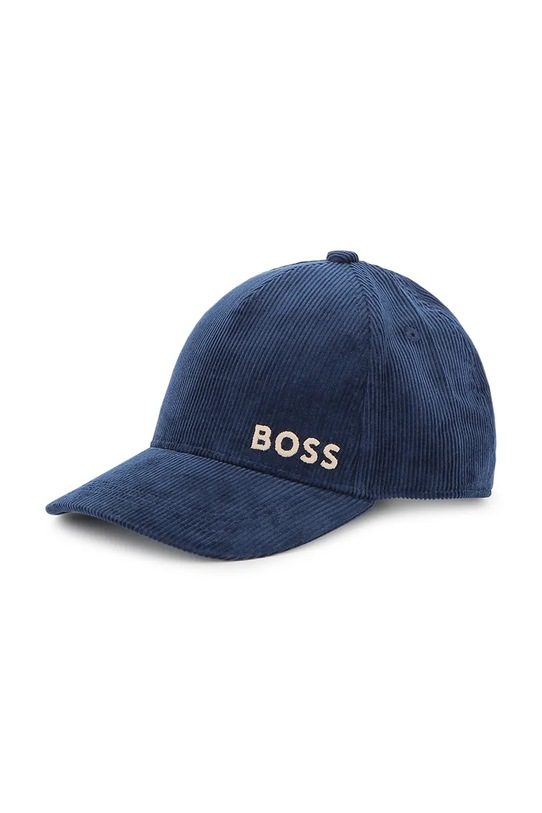 Παιδικό βαμβακερό καπέλο μπέιζμπολ BOSS J52717.52 σκούρο μπλε AW25