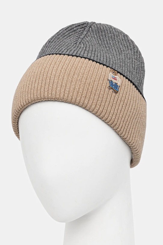 Jamiks czapka z wełną dziecięca POPS POPS.Nakr.glow.JZI045.B szary AW25