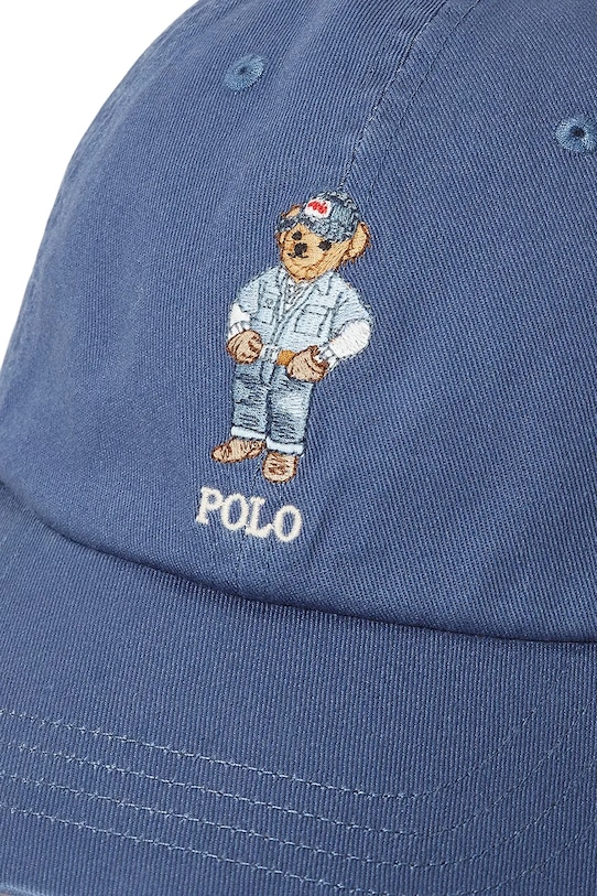 Akcesoria Polo Ralph Lauren czapka z daszkiem bawełniana 211A87349 niebieski