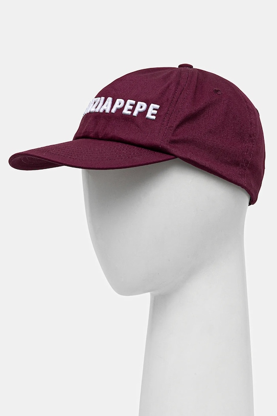 Bavlněná baseballová čepice Patrizia Pepe bavlna burgundské 8F0079.AB01