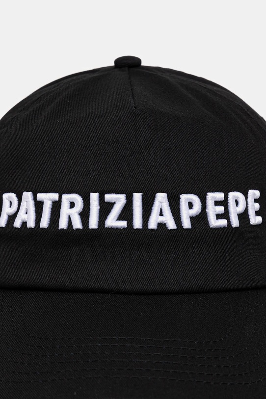 Patrizia Pepe czapka z daszkiem bawełniana 8F0079.AB01 czarny AA00
