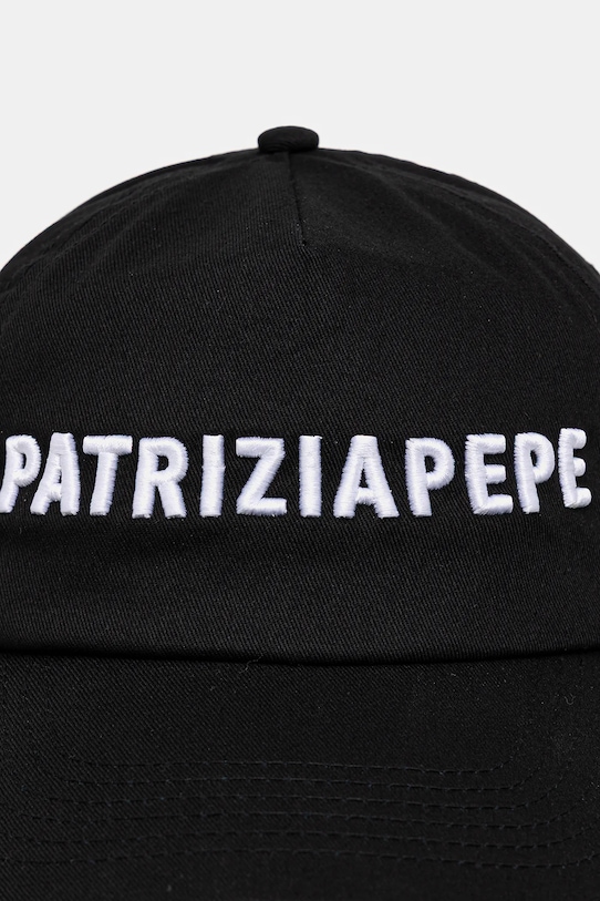 Bavlněná baseballová čepice Patrizia Pepe 8F0079.AB01 černá AA00