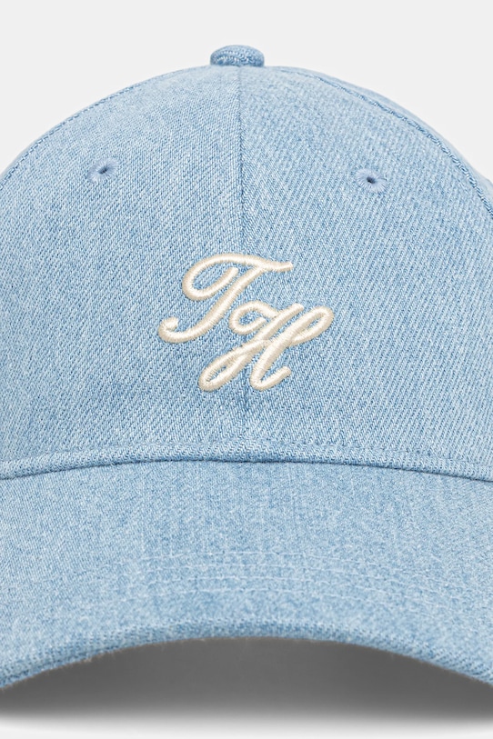 Džínová baseballová čepice Tommy Hilfiger AW0AW17486 modrá AW25