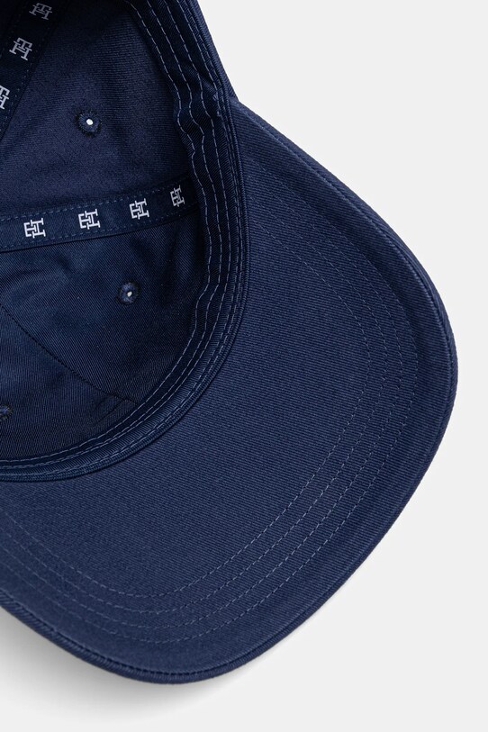 Tommy Hilfiger czapka z daszkiem bawełniana granatowy AW0AW17489