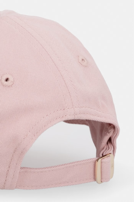 Аксесоари Tommy Hilfiger шапка с козирка дамска от памук AW0AW17631 розов