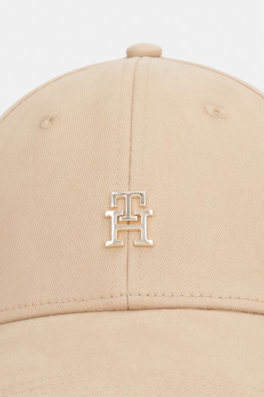 Tommy Hilfiger čiapka so šiltom dámska bavlnená AW0AW17631 béžová SS26