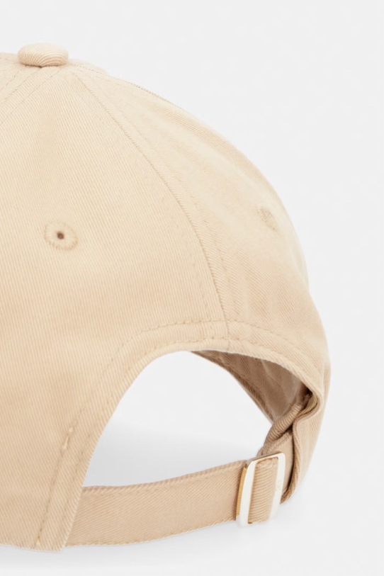 Doplnky Tommy Hilfiger čiapka so šiltom dámska bavlnená AW0AW17631 béžová