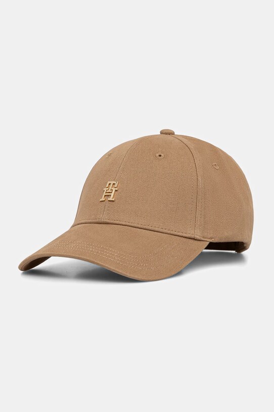 Bombažna bejzbolska kapa Tommy Hilfiger Bombaž bež AW0AW17631