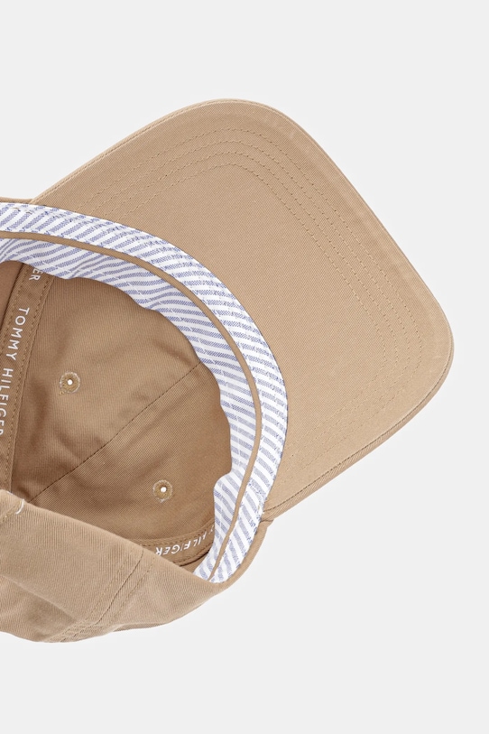 Βαμβακερό καπέλο του μπέιζμπολ Tommy Hilfiger πράσινο AW0AW17632