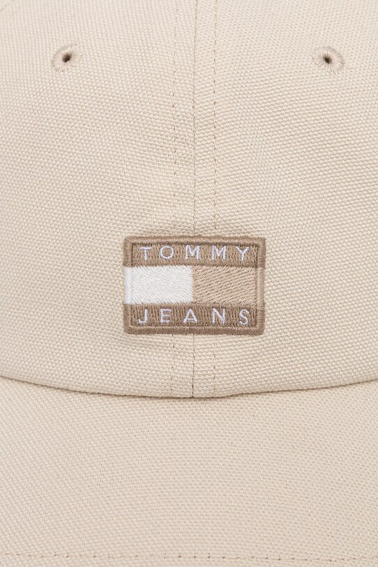 Bavlněná baseballová čepice Tommy Jeans AW0AW17580 béžová AW25
