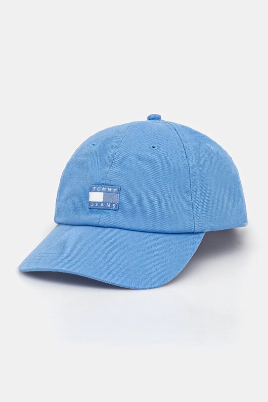 Bavlněná baseballová čepice Tommy Jeans nášivka modrá AW0AW17580