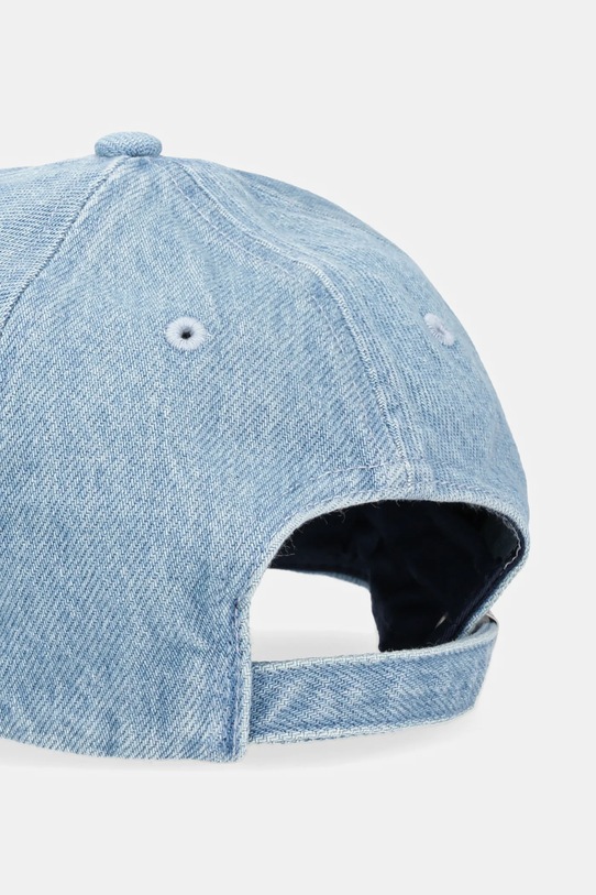 Akcesoria Tommy Jeans czapka z daszkiem jeansowa AW0AW17582 niebieski