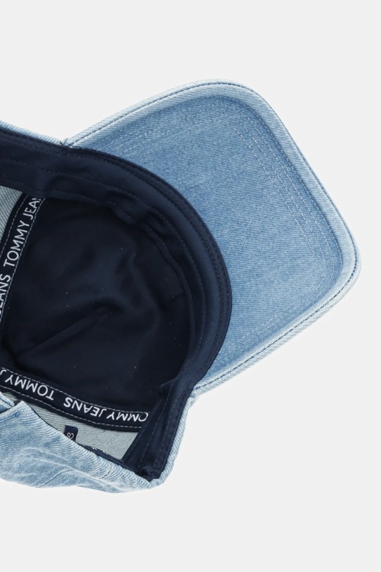 Tommy Jeans czapka z daszkiem jeansowa niebieski AW0AW17582
