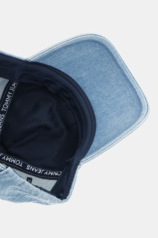 Džínsová šiltovka Tommy Jeans modrá AW0AW17582