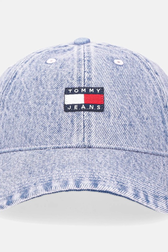 Tommy Jeans czapka z daszkiem jeansowa AW0AW17643 fioletowy AW25