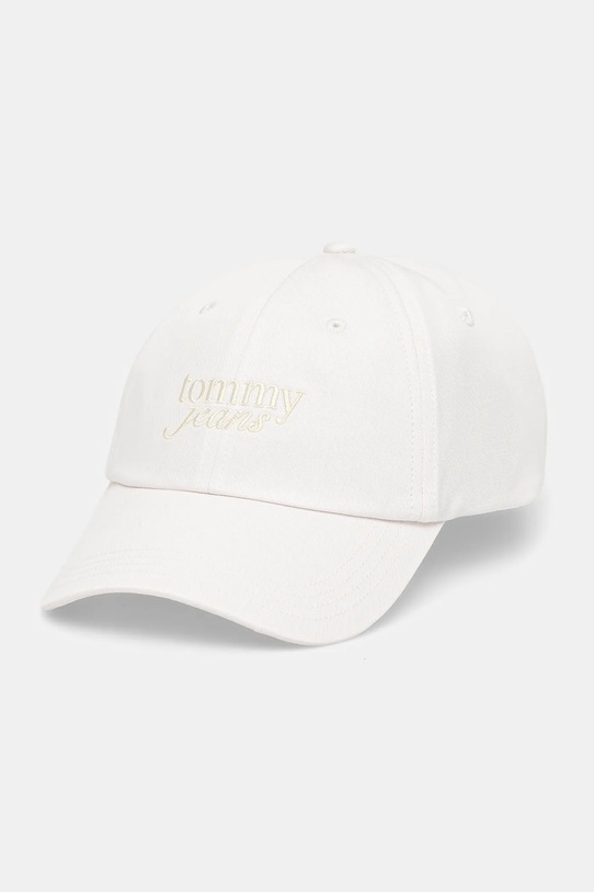 Tommy Jeans czapka z daszkiem bawełniana aplikacja biały AW0AW17815