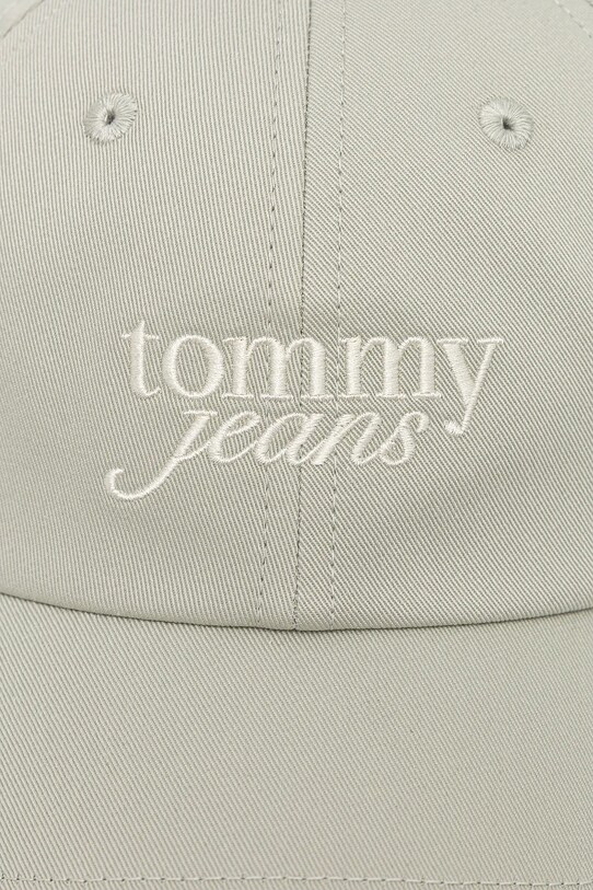 Tommy Jeans czapka z daszkiem bawełniana AW0AW17815 zielony AW25
