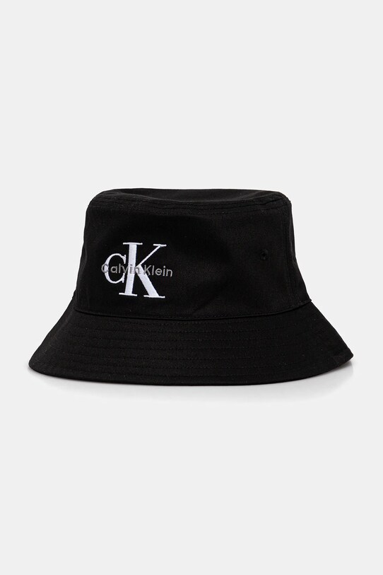 Calvin Klein pălărie bumbac negru LV04K5017G