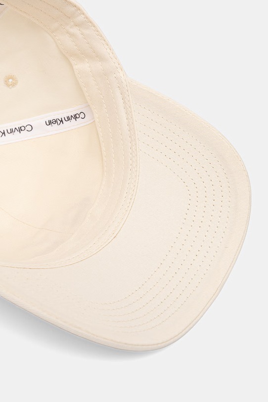 Bavlněná baseballová čepice Calvin Klein béžová LV04K5026G