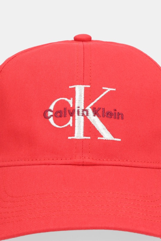 Calvin Klein czapka z daszkiem bawełniana LV04K5026G czerwony AW25