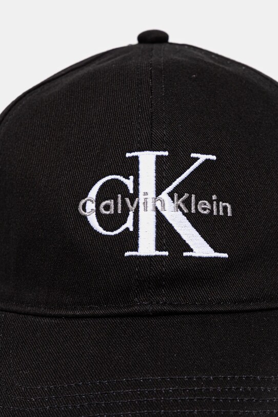 Calvin Klein czapka z daszkiem bawełniana LV04K5026G czarny AW25