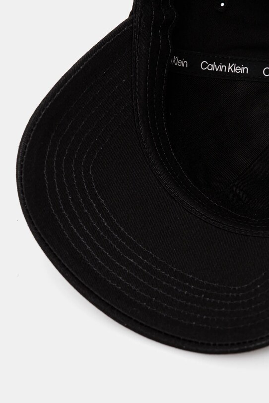 Calvin Klein czapka z daszkiem bawełniana czarny LV04K5026G