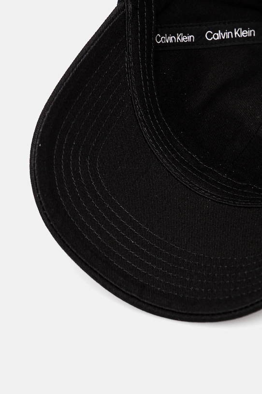 Bavlněná baseballová čepice Calvin Klein černá LV04K5044G